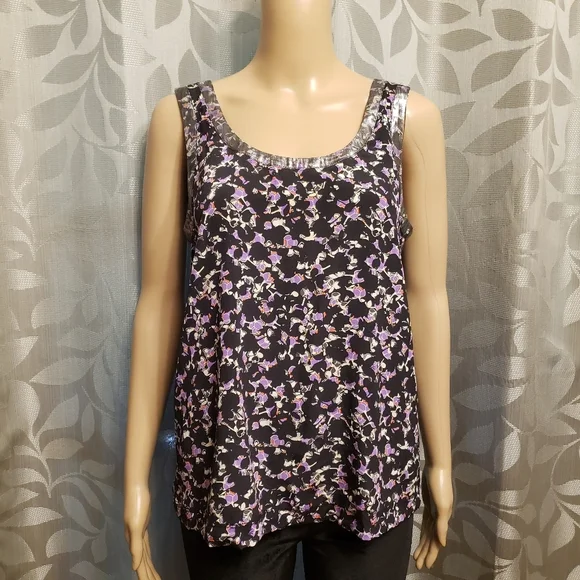 Marc Jacobs Abstract Sleeveless Silk Blouse Size S - Picture 4 of 13